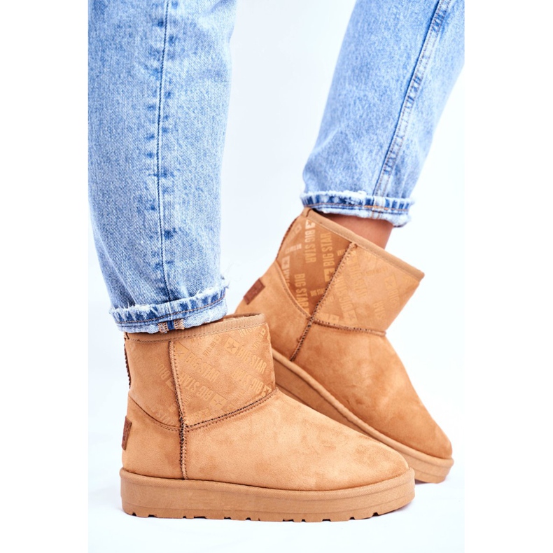 Botas marrons para neve feminina, Big Star GG274559 castanho 2
