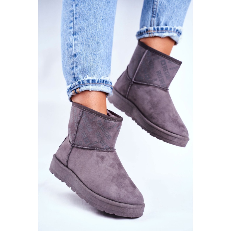 Botas femininas cinza quentes para neve Big Star GG274558 1