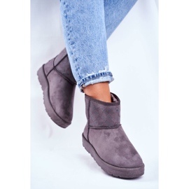 Botas femininas cinza quentes para neve Big Star GG274558 2