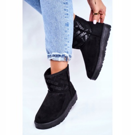 Botas pretas quentes de neve femininas Big Star GG274556 preto 2