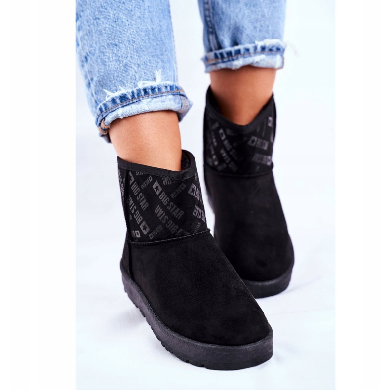 Botas pretas quentes de neve femininas Big Star GG274556 preto 1