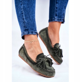 Mocassim feminino Maciejka Couro Olive 04830-24 verde 1