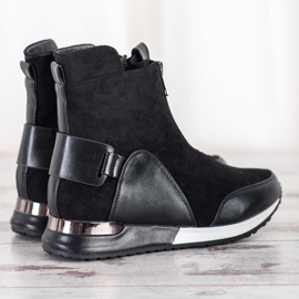 Goodin Botas esportivas com zíper preto 1