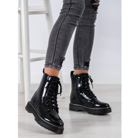SHELOVET Botas lacadas preto 1