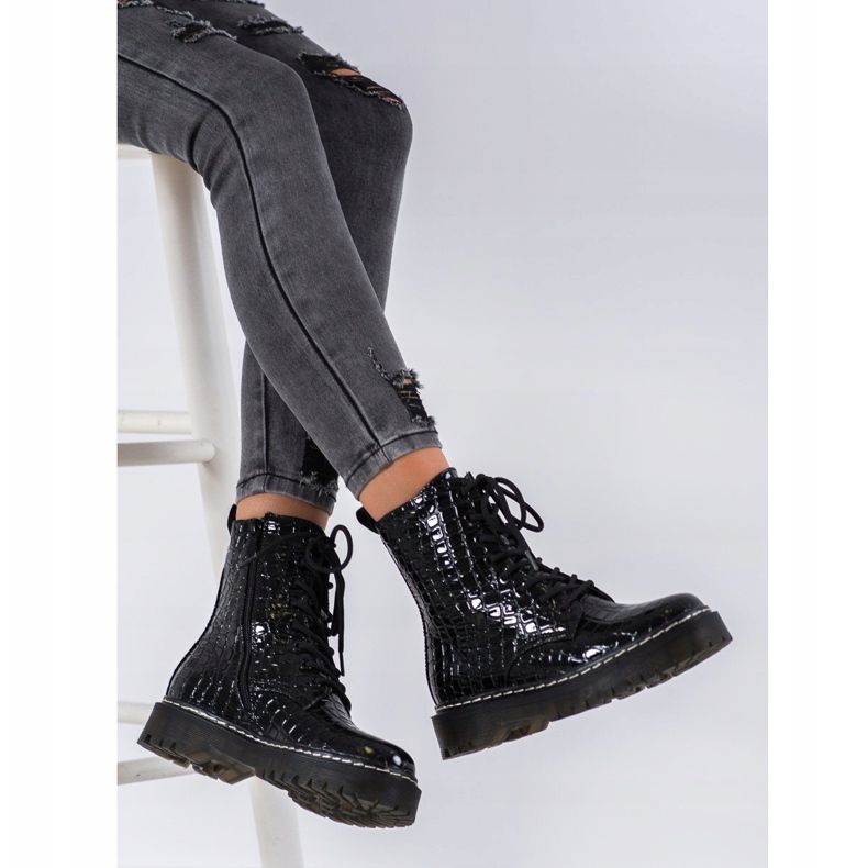 SHELOVET Botas Com Padrão preto 1 SHELOVET Botas Com Padrão preto 1