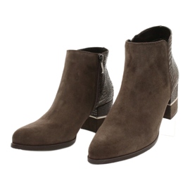 Gamis Botas de camurça elegantes femininas 4005 Brown marrom 2