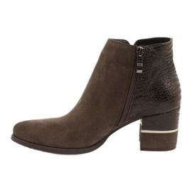 Gamis Botas de camurça elegantes femininas 4005 Brown marrom 1