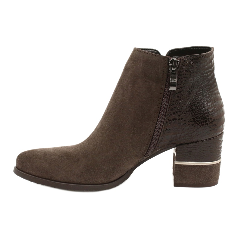 Gamis Botas de camurça elegantes femininas 4005 Brown marrom 1