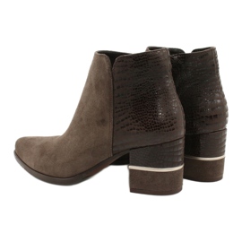 Gamis Botas de camurça elegantes femininas 4005 Brown marrom 3