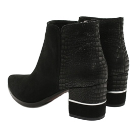 Botas de camurça elegantes Gamis 4005 pretas preto 3