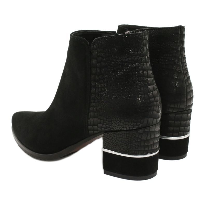 Botas de camurça elegantes Gamis 4005 pretas preto 3