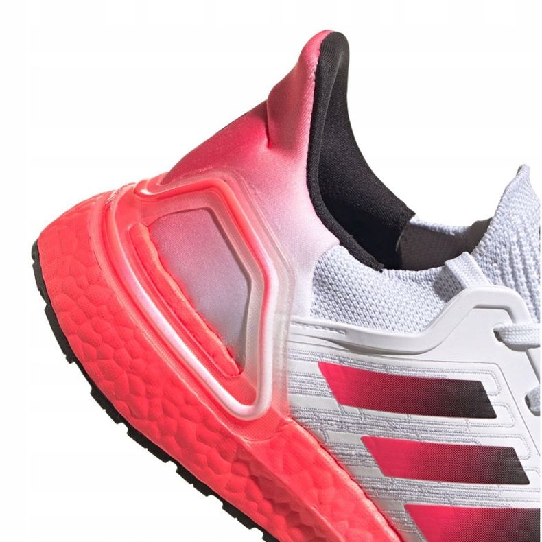 Tênis de corrida adidas UltraBoost 20 M EG5177 branco vermelho 1