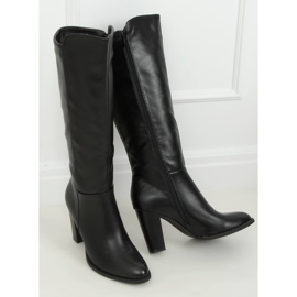 Botas pretas de salto alto UK03P pretas preto 1