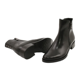 Arka Botas pretas de couro feminino para um zíper 2881 preto 3