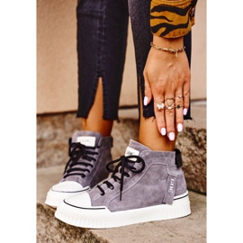 Calçados esportivos femininos em couro GOE cinza GG2N3079 castanho 1