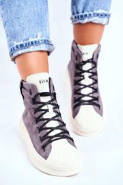 Calçados esportivos femininos em couro GOE cinza GG2N3049 2