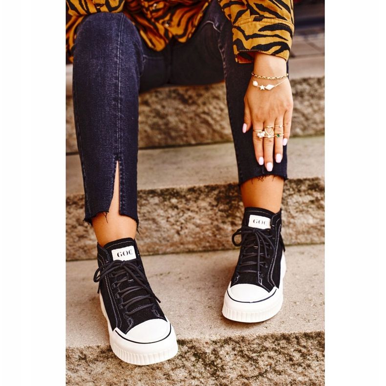 Calçados esportivos femininos em couro GOE preto GG2N3062 2