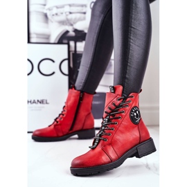 Vinceza Botas femininas vermelho quente Aspen 2