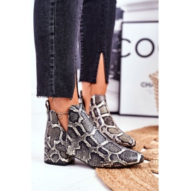PV3 Botas femininas com recortes, couro Visconi 2625804 cinza 1