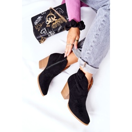 MSMG Botas de salto feminino Meronet Preto 1