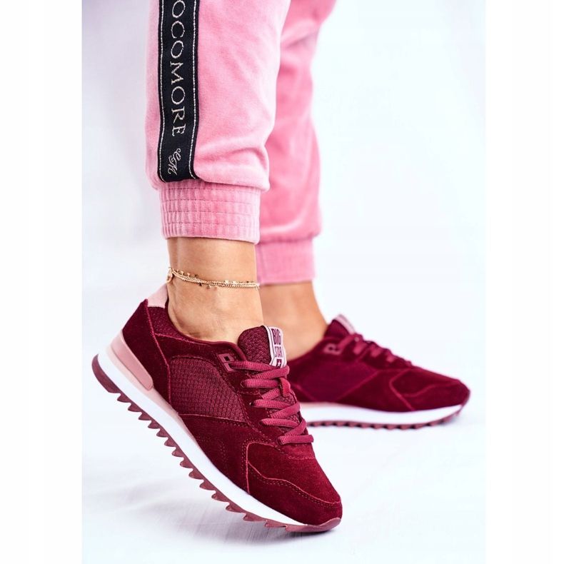 Sapatilhas esportivas femininas Big Star Burgundy GG274522 vermelho 1