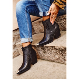 Botas de salto femininas pretas Cowboys Atticus preto 1