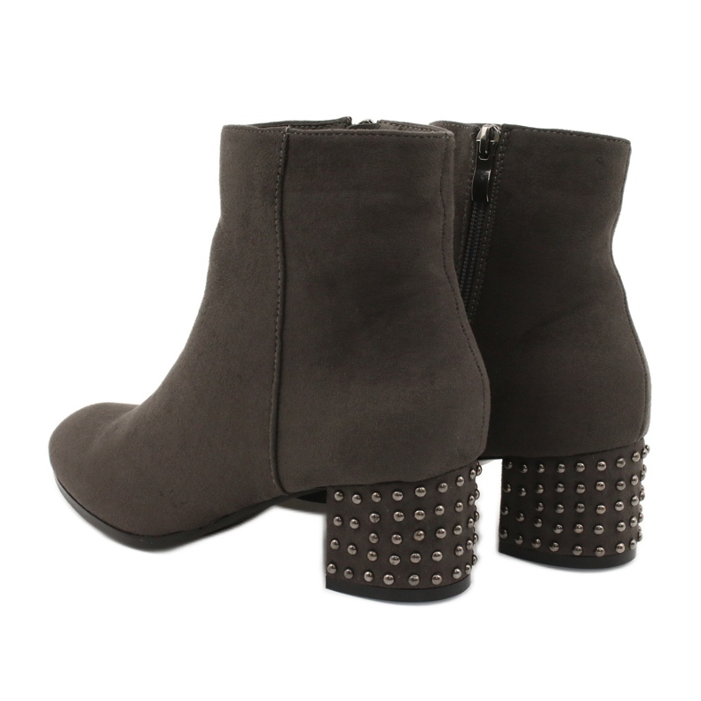 Botas femininas Filippo com um salto decorativo 540 cinza 3