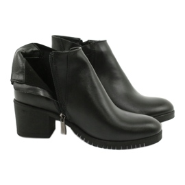 Gregors Botas de couro curto feminino 881 preto 5
