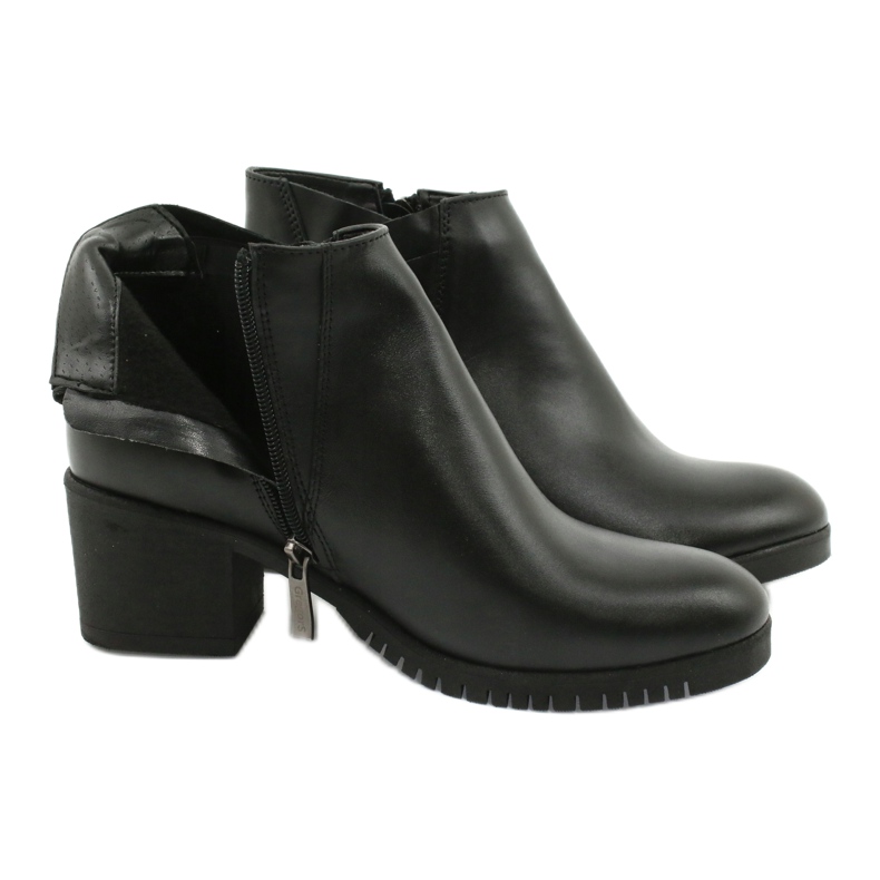 Gregors Botas de couro curto feminino 881 preto 5