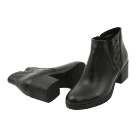 Gregors Botas de couro curto feminino 881 preto 3