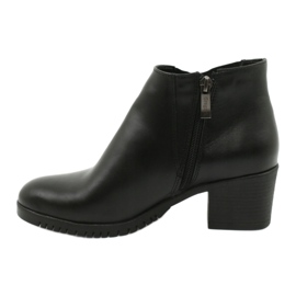 Gregors Botas de couro curto feminino 881 preto 1
