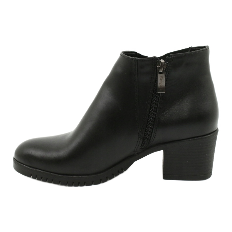 Gregors Botas de couro curto feminino 881 preto 1