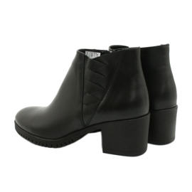Gregors Botas de couro curto feminino 881 preto 4