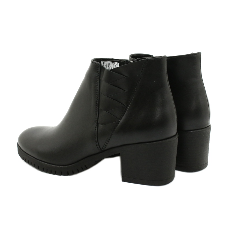 Gregors Botas de couro curto feminino 881 preto 4