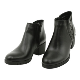 Gregors Botas de couro curto feminino 881 preto 2