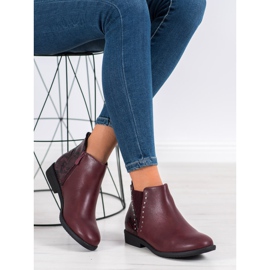 Small Swan Botas Burgundy Snake Print vermelho 1 Small Swan Botas Burgundy Snake Print vermelho 1