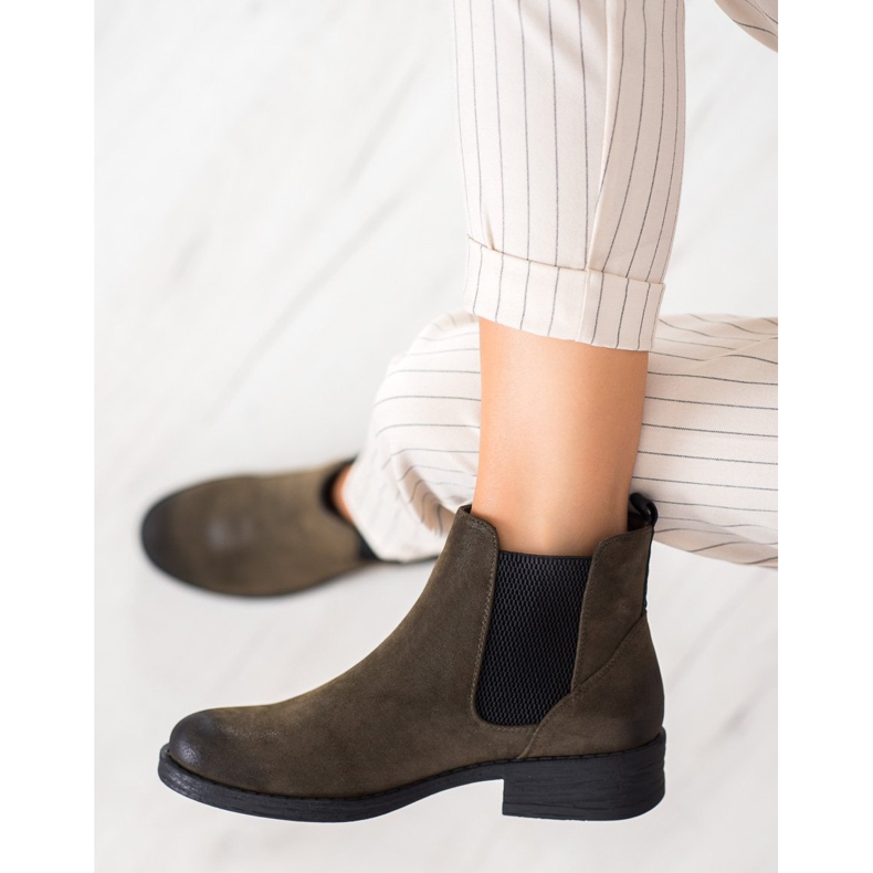 Sergio Leone Botas chelsea elegantes verde 2