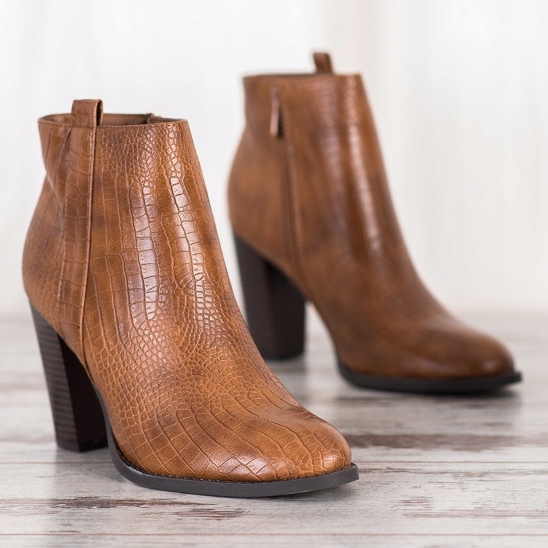 Seastar Botas de couro ecológico castanho 2