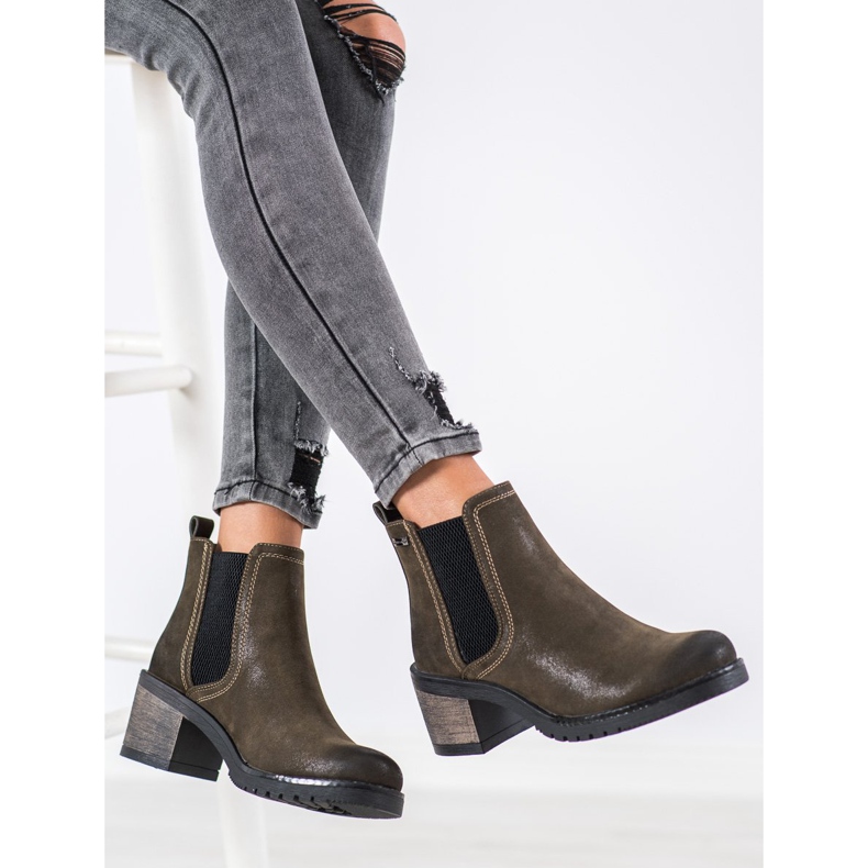 Sergio Leone Botas chelsea elegantes verde 1