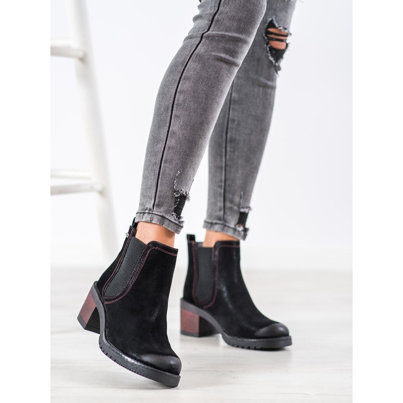 Sergio Leone Botas chelsea elegantes preto 1