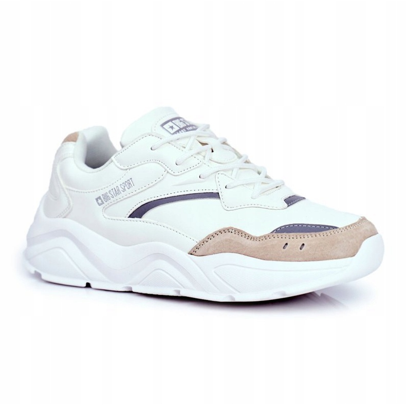 Sapatas esportivas masculinas Big Star White GG174573 branco 1
