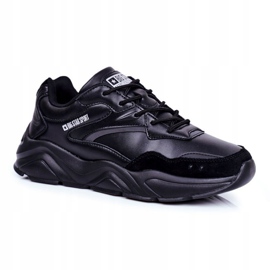 Sapatas esportivas masculinas Big Star pretas GG174574 preto 1