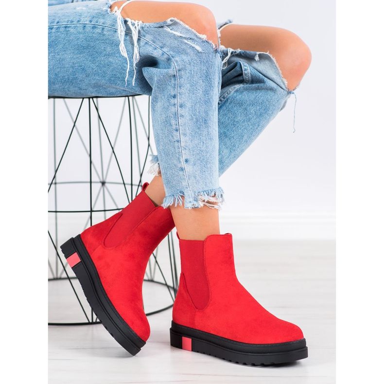 Seastar Botas na plataforma vermelho 1