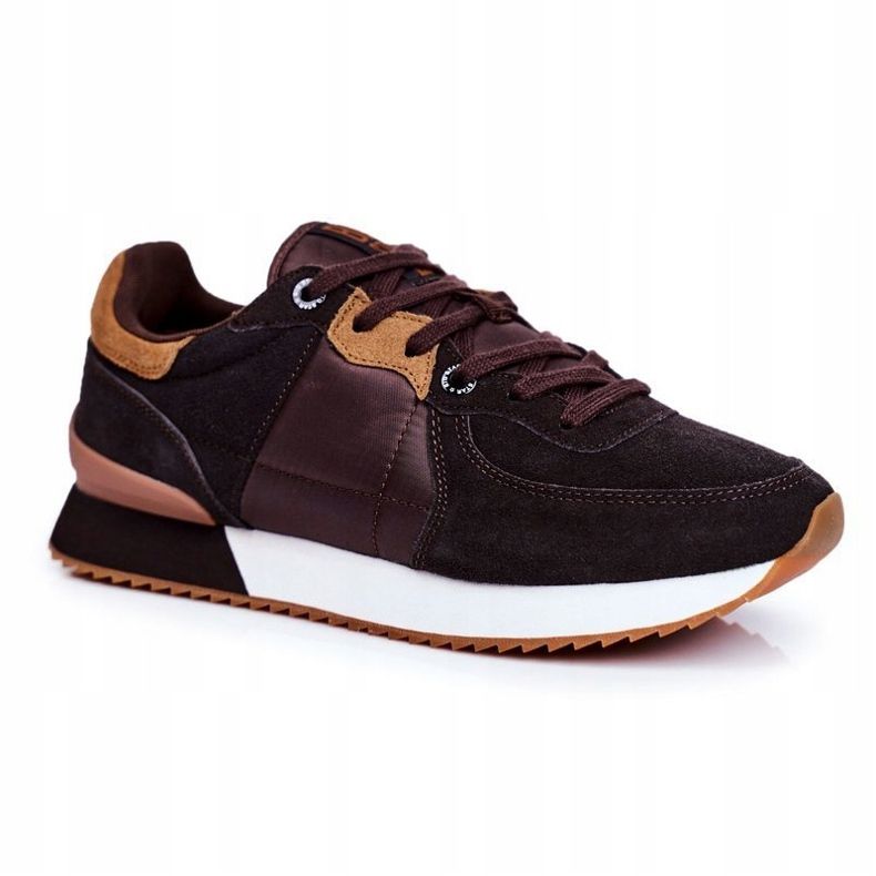 Sapatas esportivas masculinas Big Star Brown GG174177 castanho 1