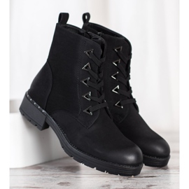 Sergio Leone Botas pretas de amarrar preto 1