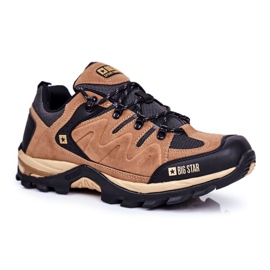 Sapatos de trekking masculino Big Star Outdoor Camel GG174280 castanho preto 1
