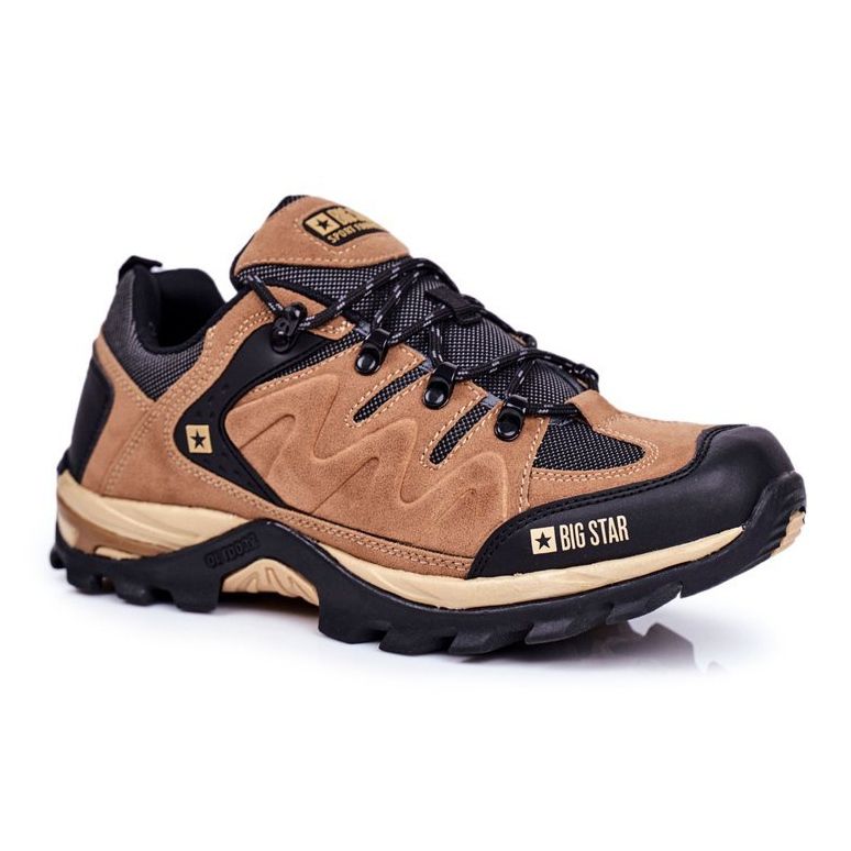 Sapatos de trekking masculino Big Star Outdoor Camel GG174280 castanho preto 1