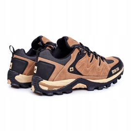 Sapatos de trekking masculino Big Star Outdoor Camel GG174280 castanho preto 2