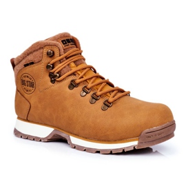 Sapatos de trekking masculino Big Star Outdoor Camel GG174402 bege amarelo 1