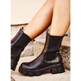 S.Barski Botas de cano altas femininas pretas genius preto 1